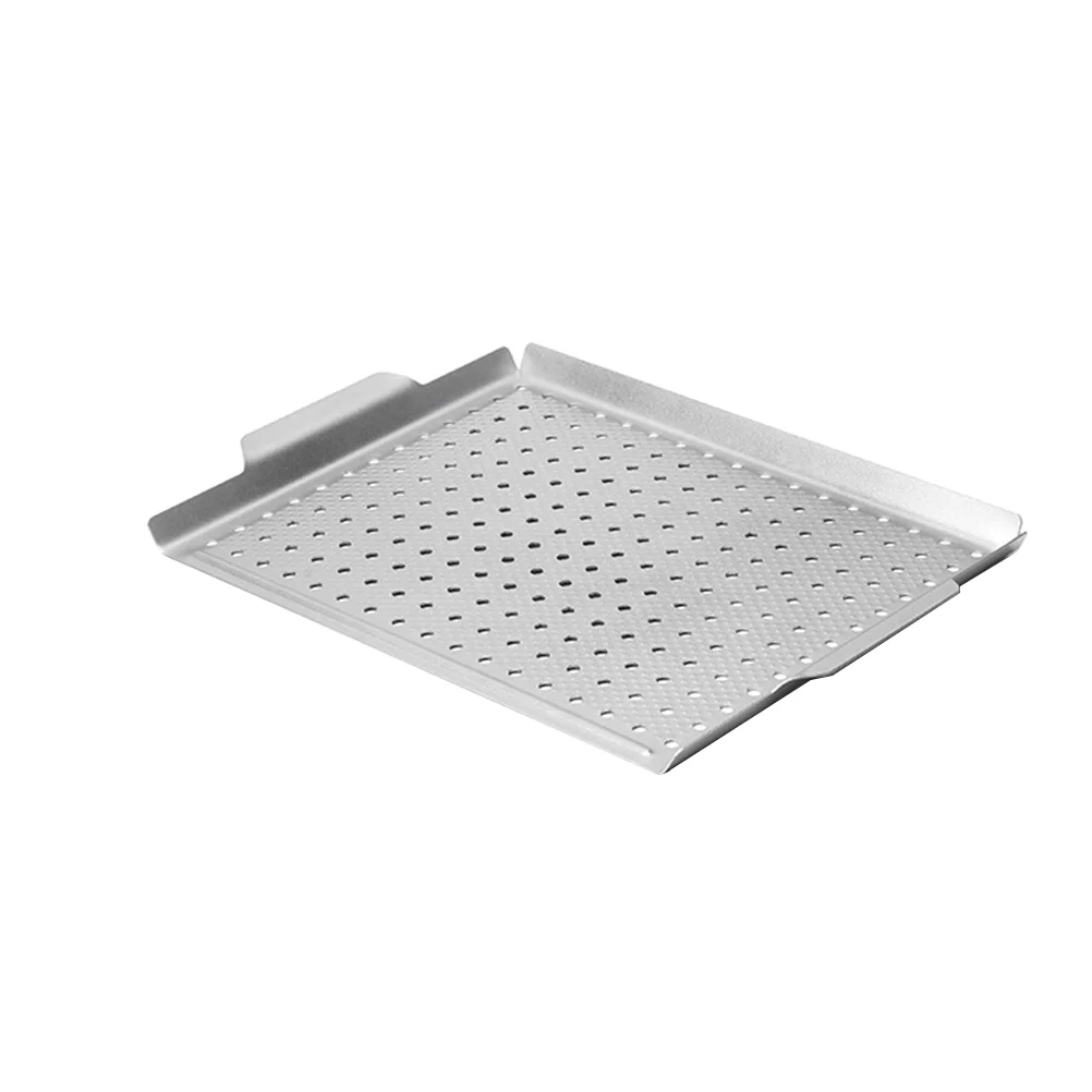 

Portable Multipurpose Barbecue Grill Tray Meat Grill Cookware BBQ Tool Grilled Food Pan for Gift Restaurant