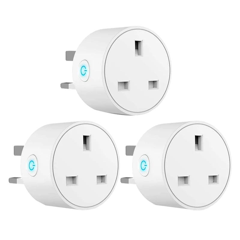 

Wifi Smart Outlet Plug Works With Alexa,Google Home,Wireless Socket Remote Control Timer Plug Switch, 3 Pack.UK Plug