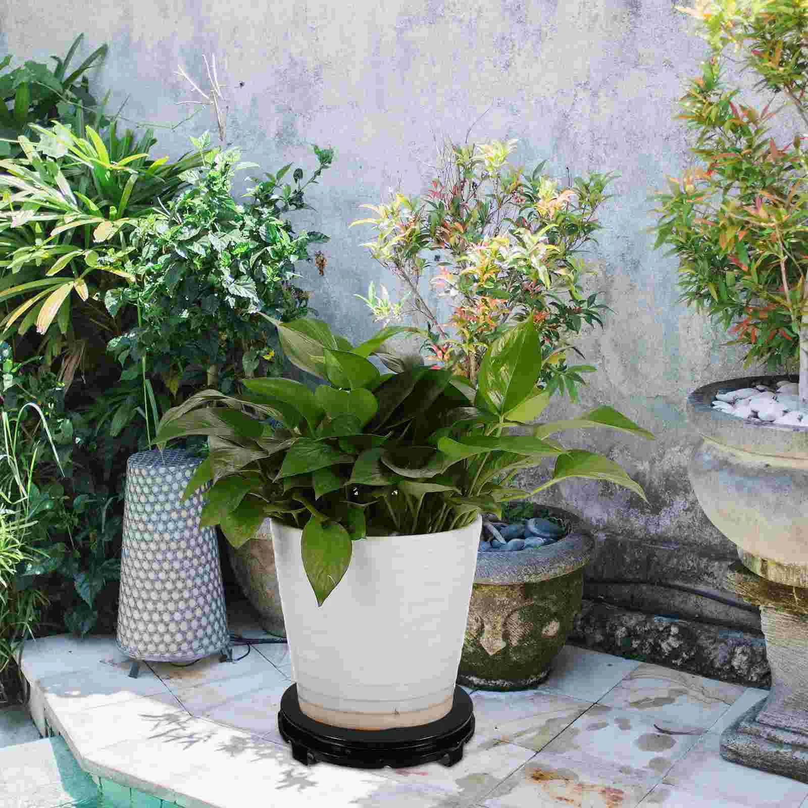 

Home Crafts Display Wooden Base Flower Vase Base Wooden Display Stand for Decoration