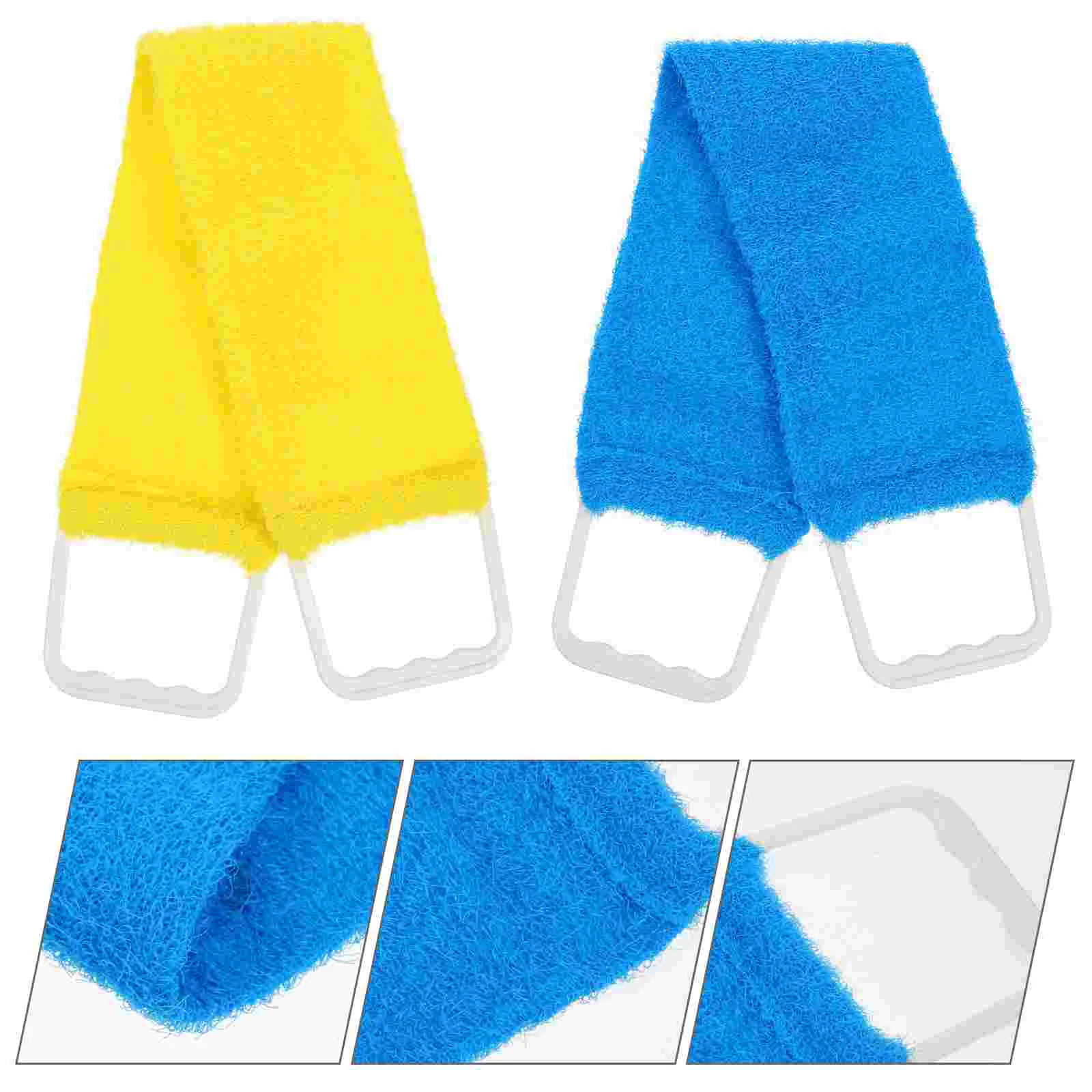 

Color Natural Bath Scrubber: Shower Strap Blue Rub Towel Double Sided Strength Exfoliate Back Strip Back Belt Bath Towel Spa