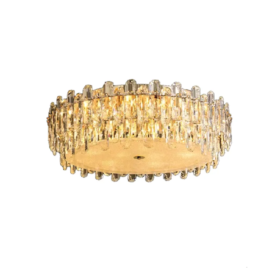 

Modern Gold Luxury Crystal Ceiling Lamp Dimmable Light Fixture Lampara Lustre Home Decor Luminaire for Living Room Bedroom