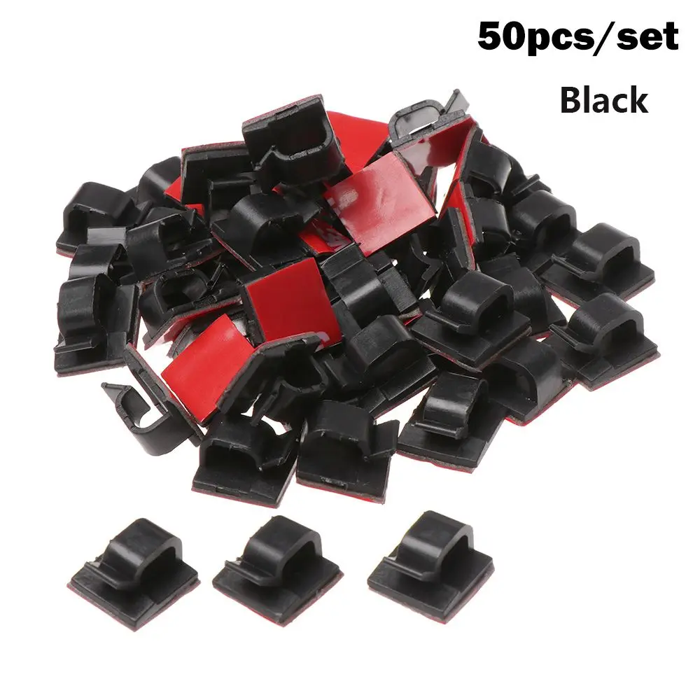 

50 шт., крепежные зажимы для кабелей
