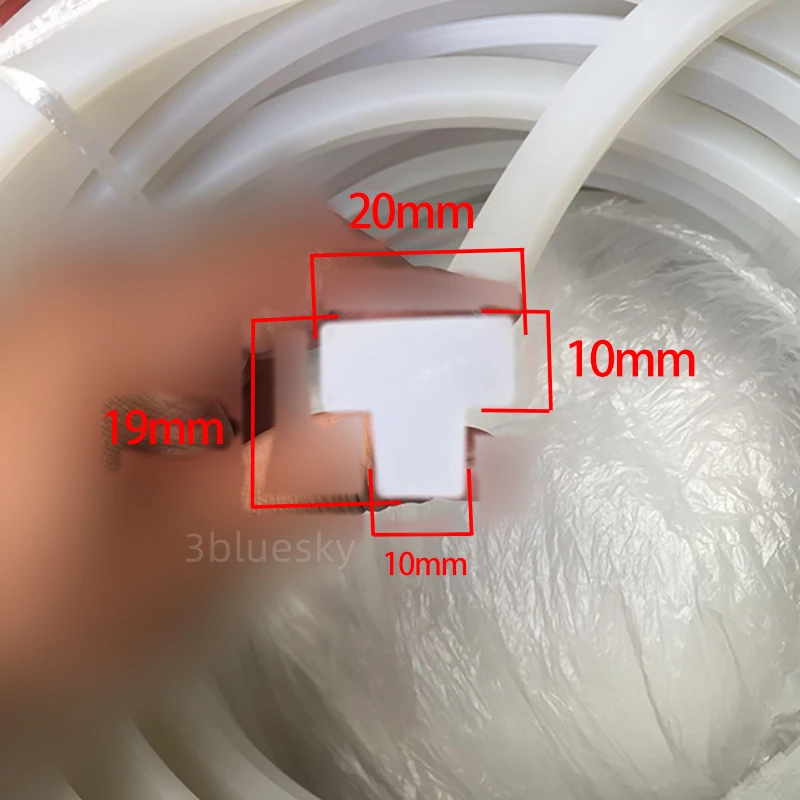 

Rubber T Strip for Machine Equipment Cable Solar Glass Metal Wood Panel Edge Encloser Shield Sealing 20 x 19mm Translucent