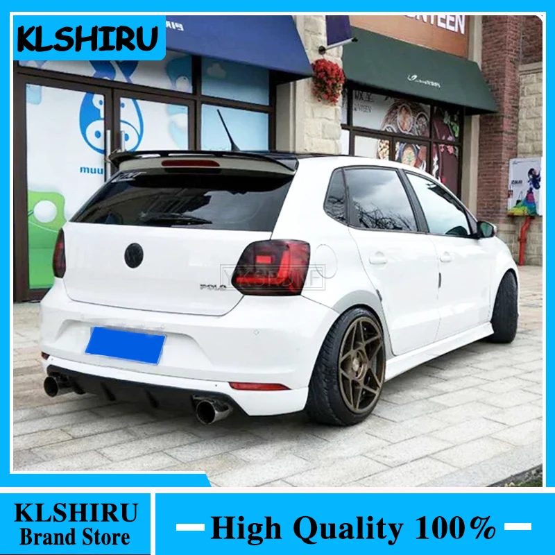 

Спойлер для Volkswagen VW Polo 2011, 2012, 2013, 2014, 2015, искусственный пластиковый Неокрашенный спойлер на крышу заднего багажника