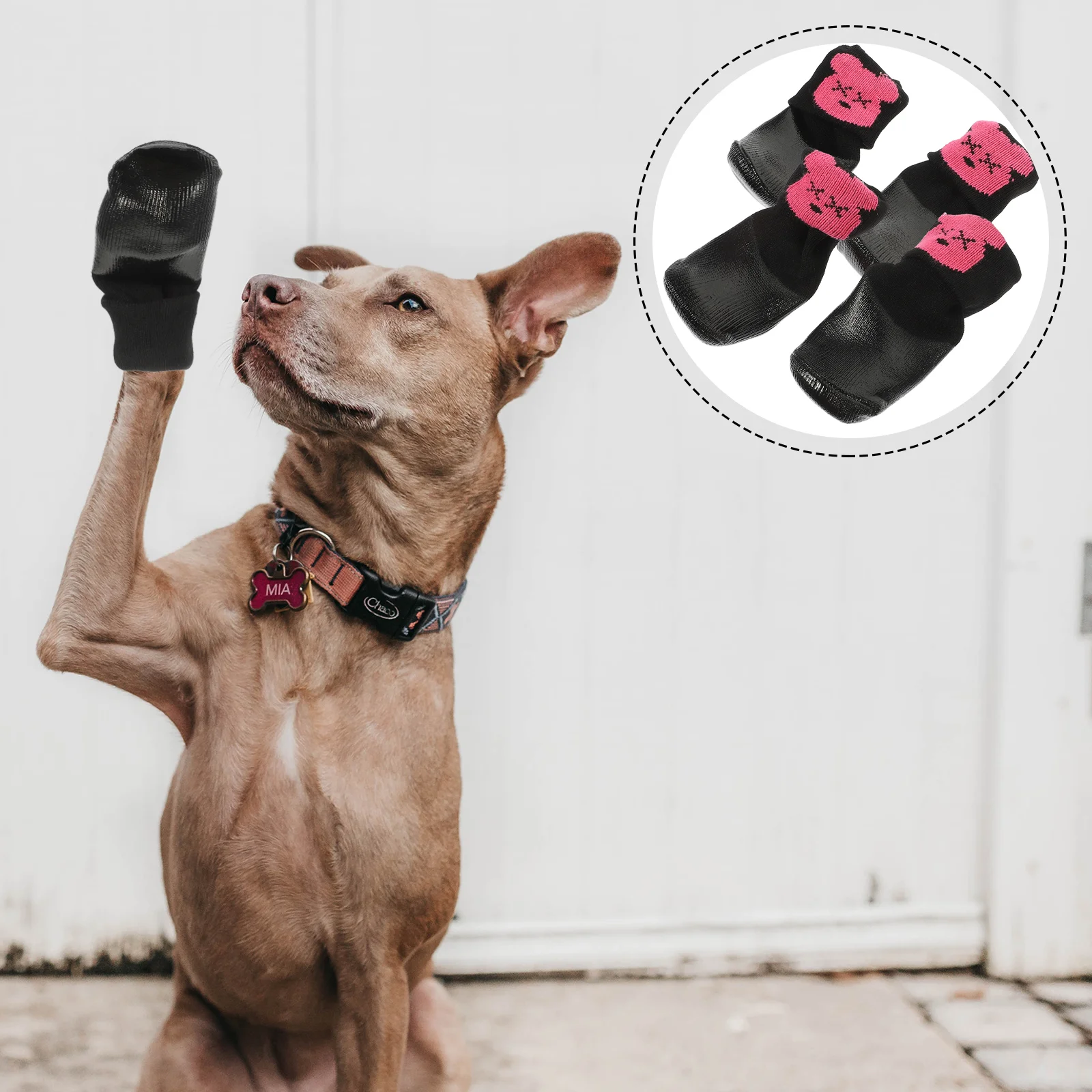 

4Pcs Winter Dog Accessory Compact Dog Shoes, Pet Shoes Puppy Shoes for Puppy Home Dog Outdoor