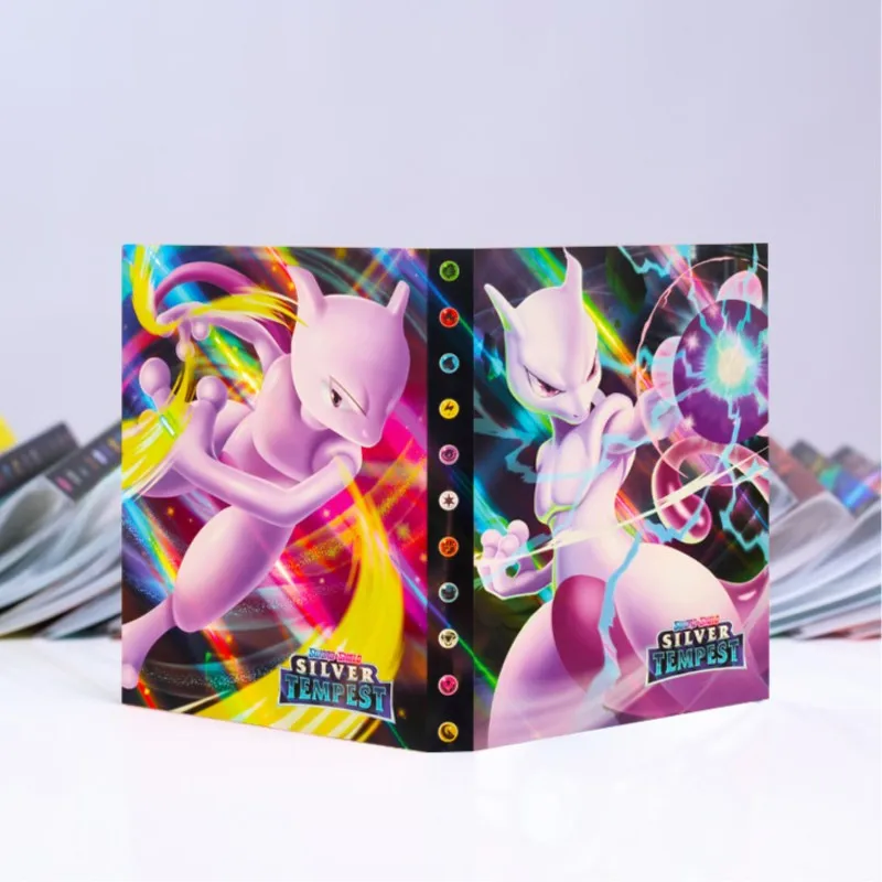 

240 Pieces Packed Shiny Album Anime Pokémon Card Collection Fire-breathing Dragon Book Game Card Flipchart Children's List Toys