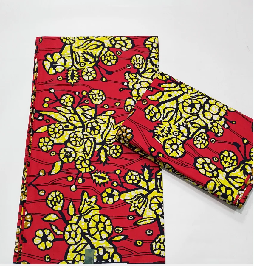 

2023 Ankara African 100% Cotton Wax Prints Fabric Original Soft High Quality African Real Wax Fabric Sewing Women Party Dress