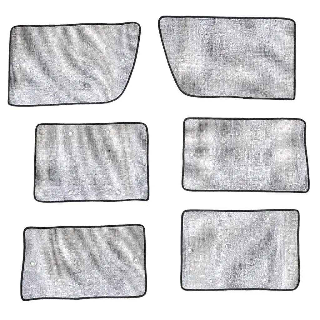 

6pcs Car Side Window Privacy Sunshade Cover Fit For Jeep Wrangler 4-Door 2017 2016 2015 2014 2013 2012 2011 2010 2009 2008 2007