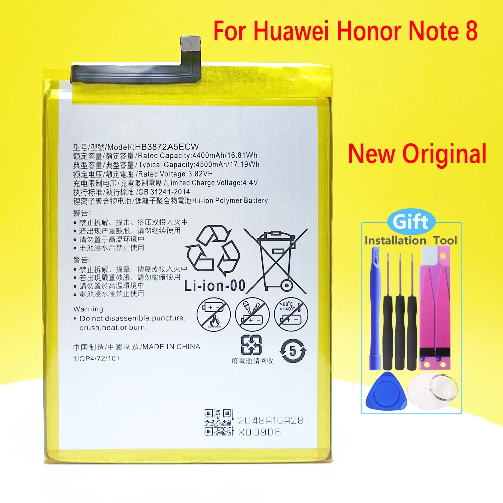 

Новый оригинальный HB3872A5ECW Аккумулятор для Huawei Honor Note 8 Note8 EDI-DL00 сменный телефон