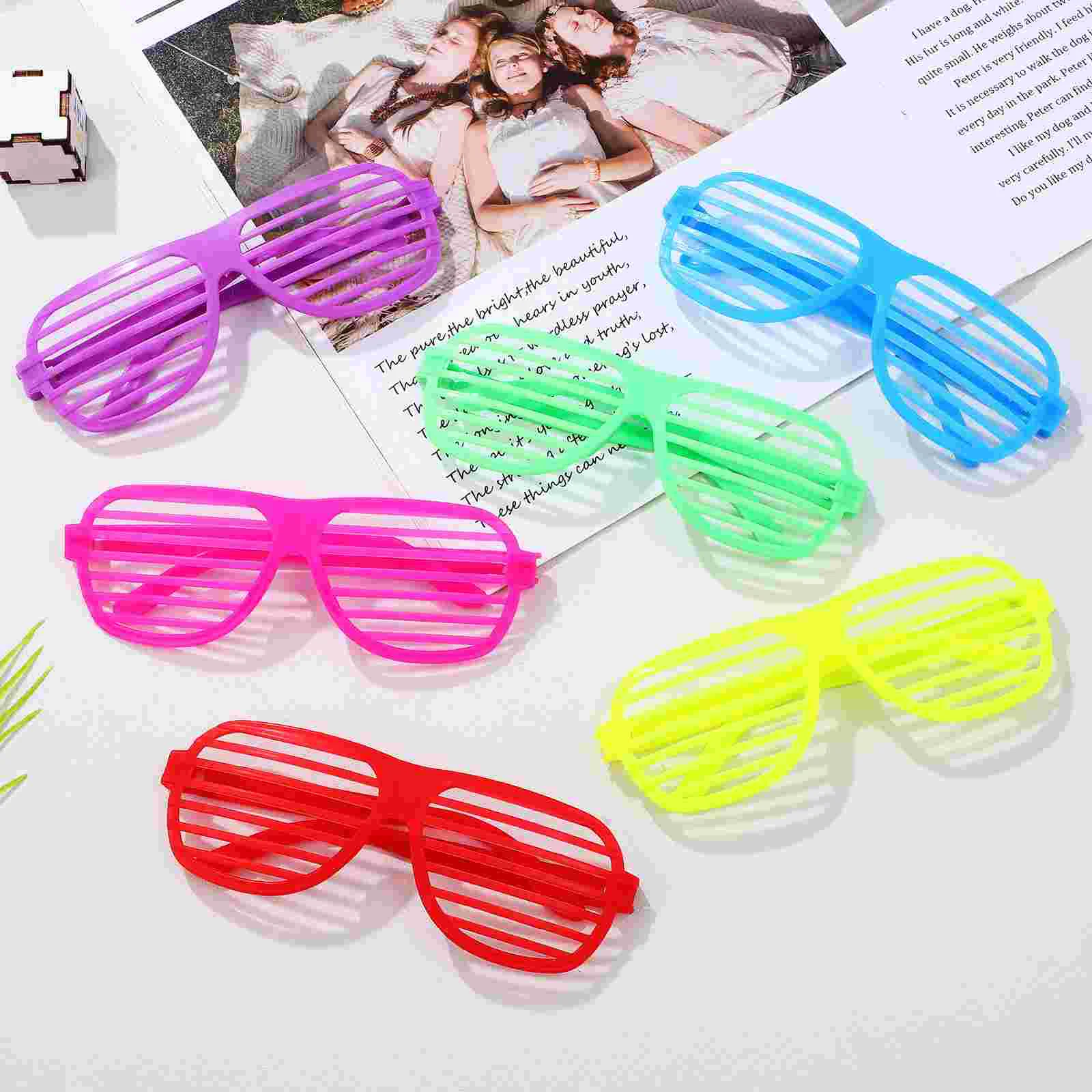 18 шт. ретро-декор вечерние очки жалюзи аксессуары 90-х годов пластиковая оправа