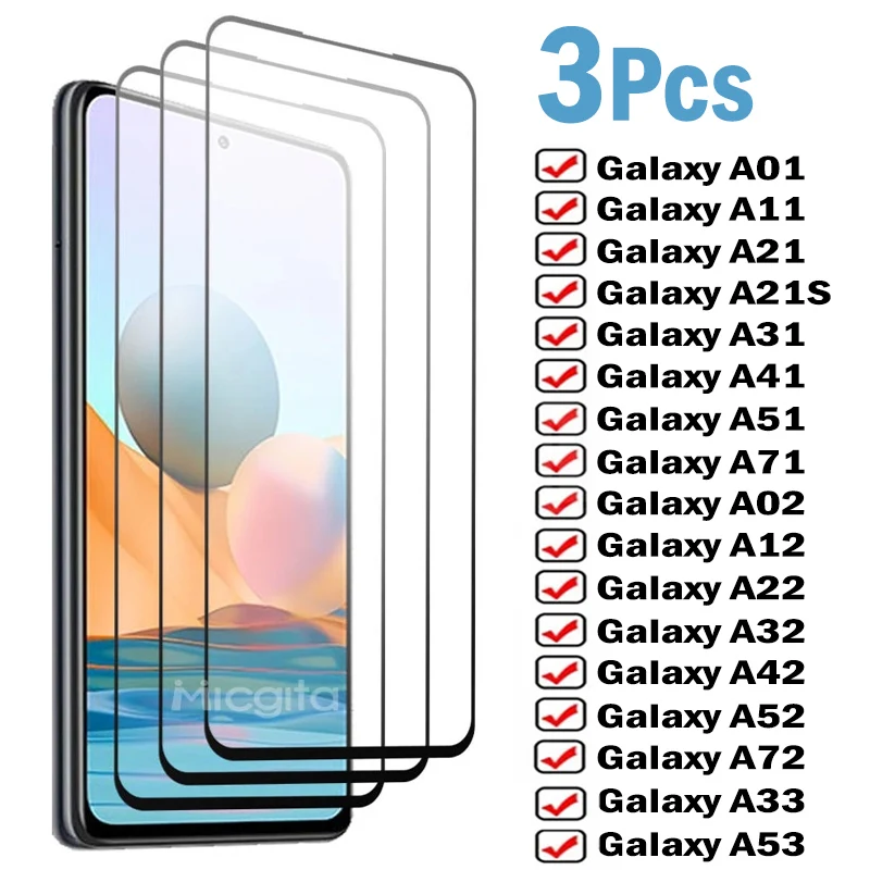 Защитное стекло, закаленное стекло для Samsung Galaxy A21/A21S/A01/A11/A41/A51/A71/A31