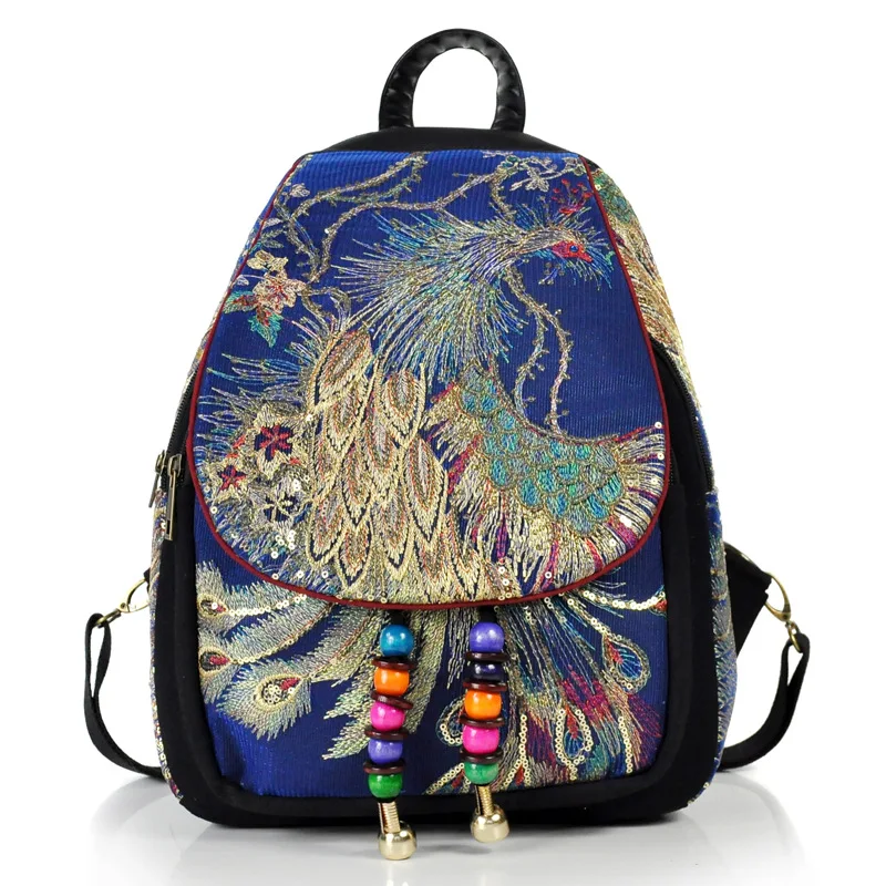 

Vintage Backpack for Women Bag 2022 Trend Chinese Style Embroidery Ladies Backpacks High Quality Ladies Travel Bag Free Shipping