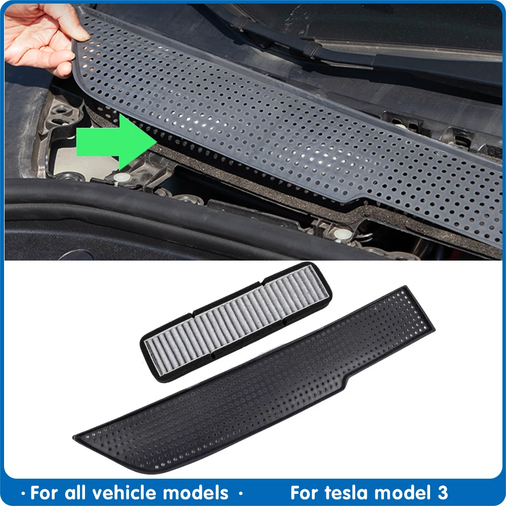 

For Tesla Model 3 Air Intake Cover AccessoriesAnti-blocking Model3 Car Protection Decorative Flow Vent Trim Auto