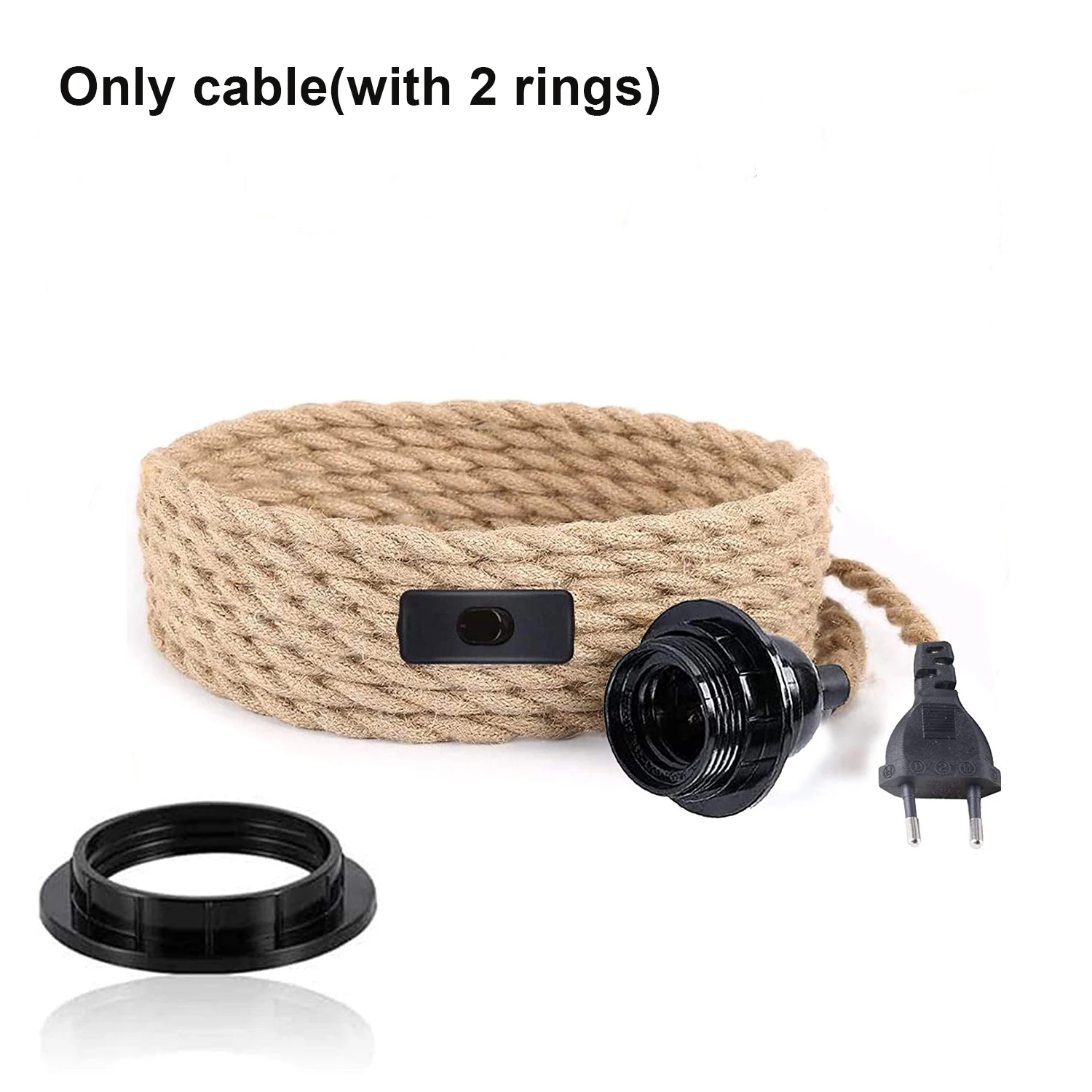 

Шнур питания подвесного светильника пеньковая веревка E26 E27