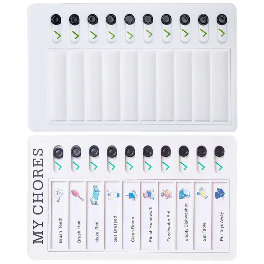 

2 Pcs Memo Planning Board Portable Chores Chart Record Cards Schedules Do List Office