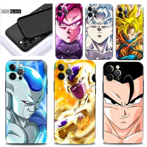 Smartphone Case For iPhone 14 11 13 12 Pro Max Mini XS Max XR X SE(2022) 7 8 6 6S Plus Cover Anime Dragon Ball God Goku and Cell