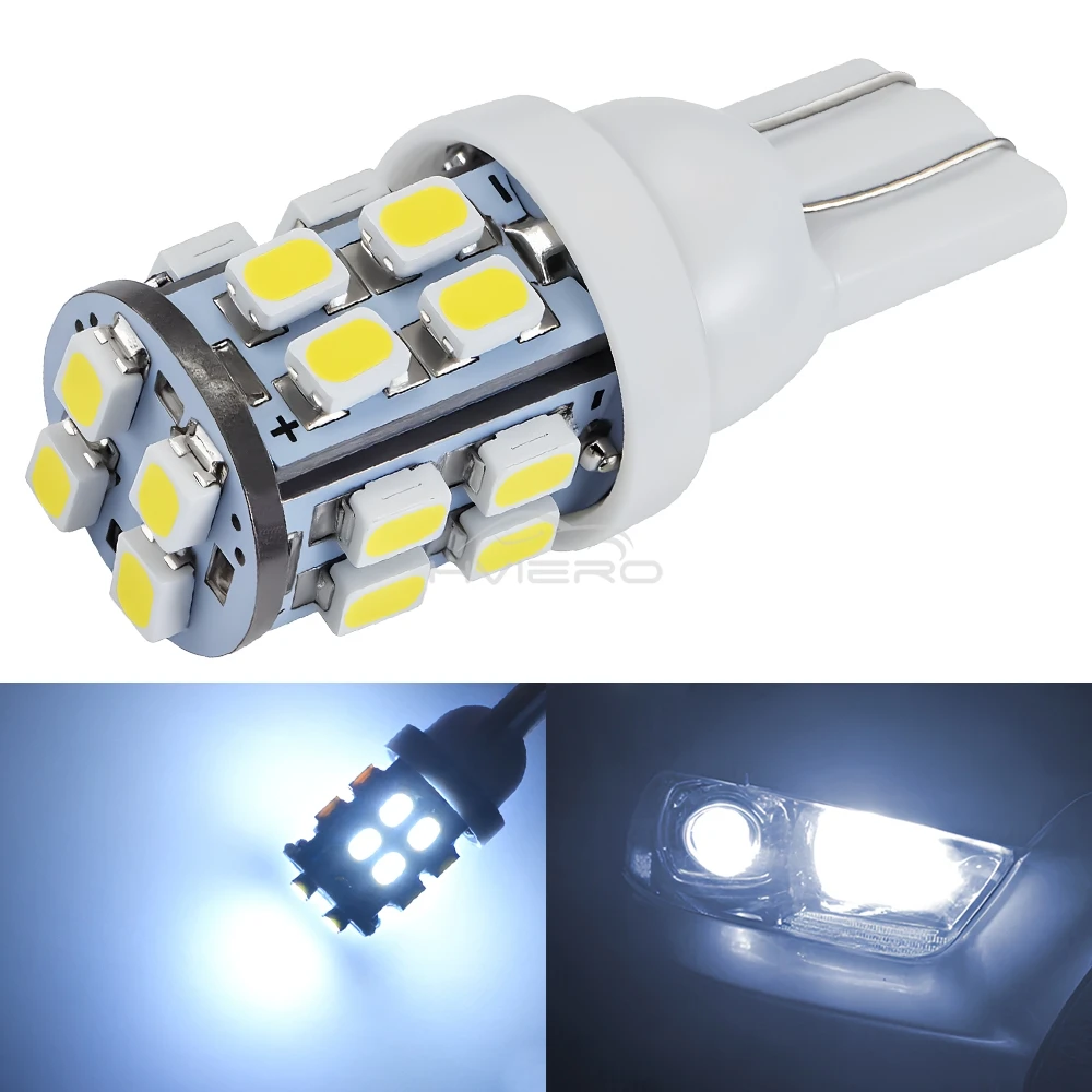 1/2/10/20 шт., габаритная лампа для номерного знака автомобиля T10 1206 20SMD 20 светодиодов, белый автомобильный клиновой светильник W5W, лампа для чтения грузовика, 12 В постоянного тока