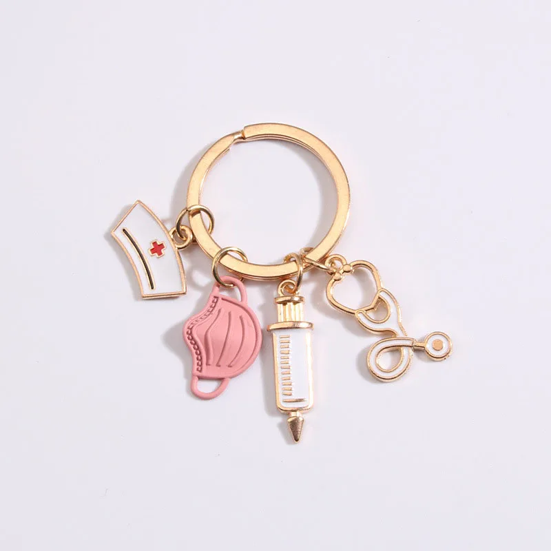 Новинка, магнитный шприц для инъекций, стетоскоп, брелок для медсестер, медицинский подарок, ювелирные изделия ручной работы