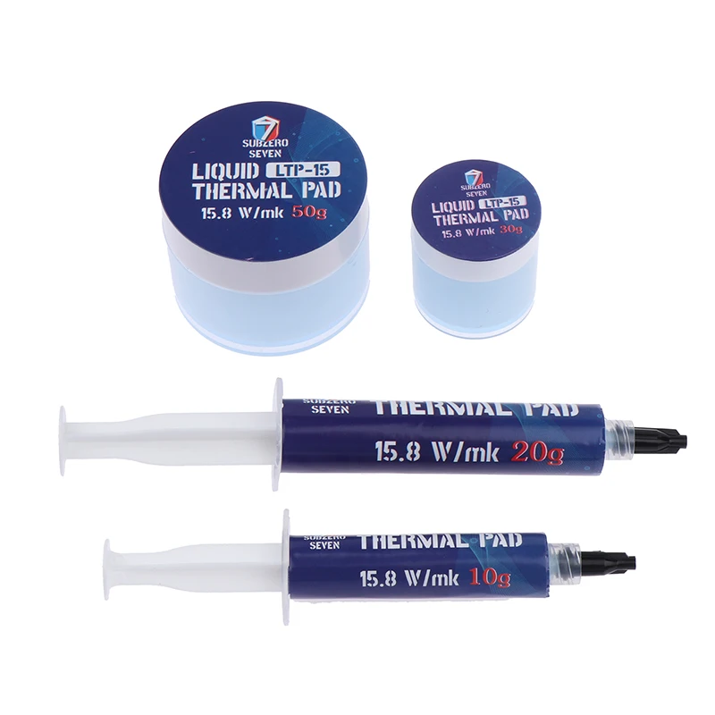 

1 шт. 10/20/30/50 г, 15,8 Вт/мК, термошпатлевка для графического процессора VGA GPU IC, быстрое использование, термоблокирующая шпатлевка, высокая производительность