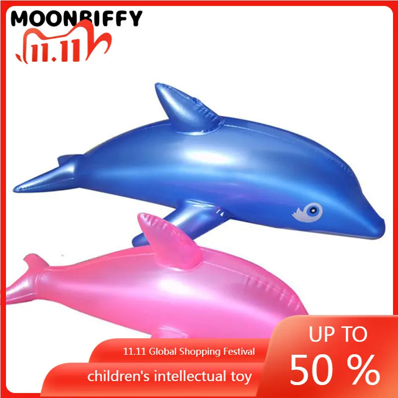 

51x20cm 1 PCModeling Cute PVC Blow Up Inflatable Toys Dolphin Beach Toy For A Bathroom Being Toy For Girls And Boy Color random