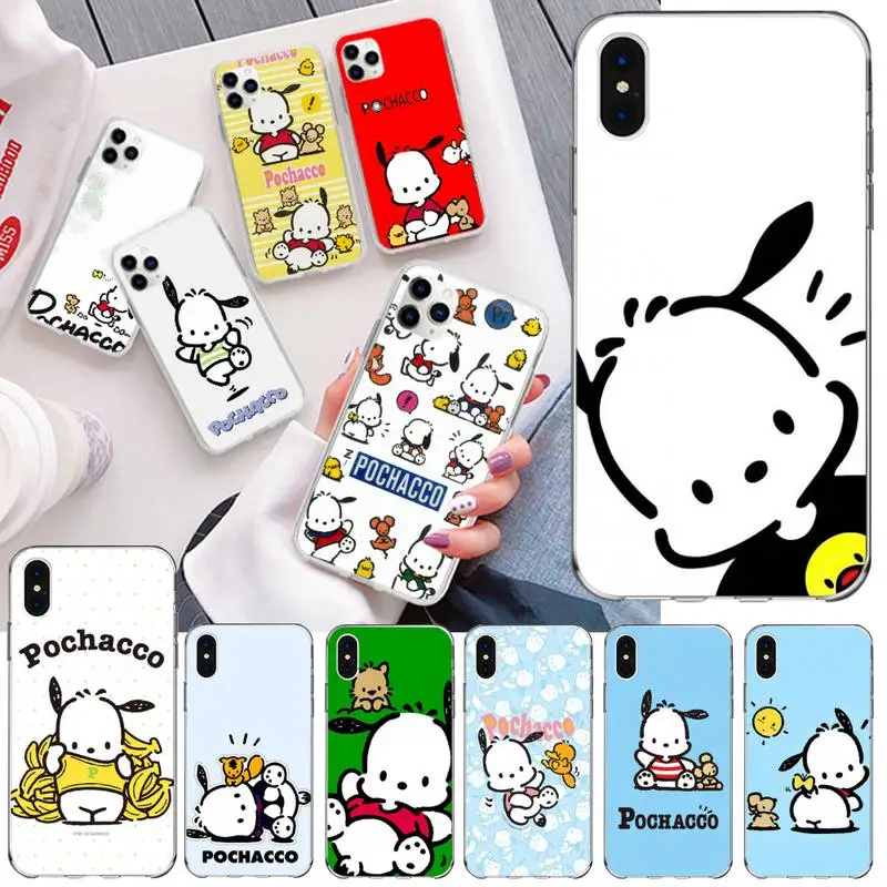 

Hello Kitty pochacco Phone Case For iphone 13 12 11 Pro Mini XS Max 8 7 Plus X SE 2020 XR Silicone Soft Cover
