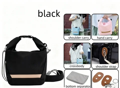 Портативная мини-сумка через плечо, сумка через плечо для цифровой камеры, сумка для хранения фотографий, многослойная дорожная женская сумка