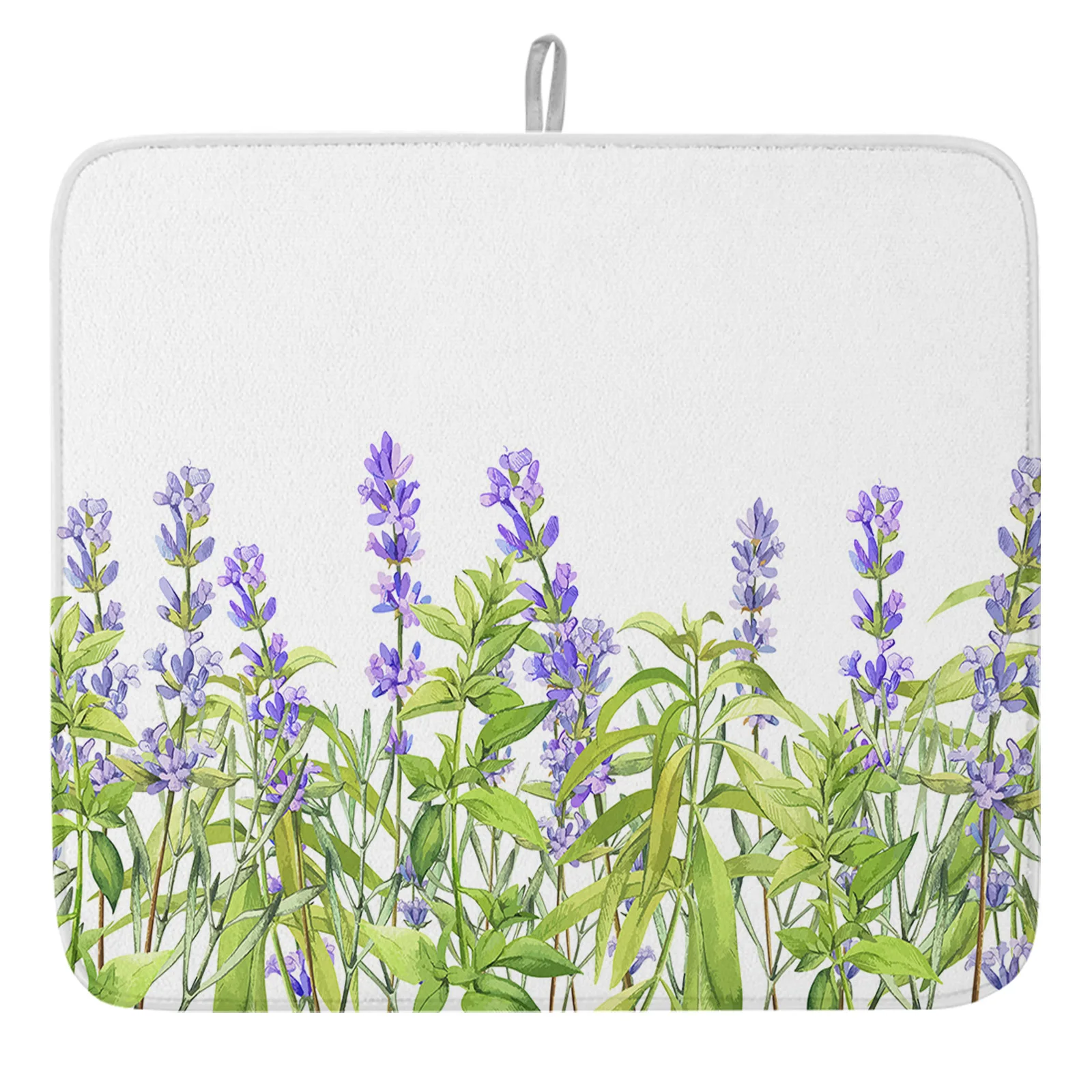 

Весенние растения, лаванда, новый коврик для слива для кухни, аксессуары для кухонного стола, коврики для сушки посуды, посуды