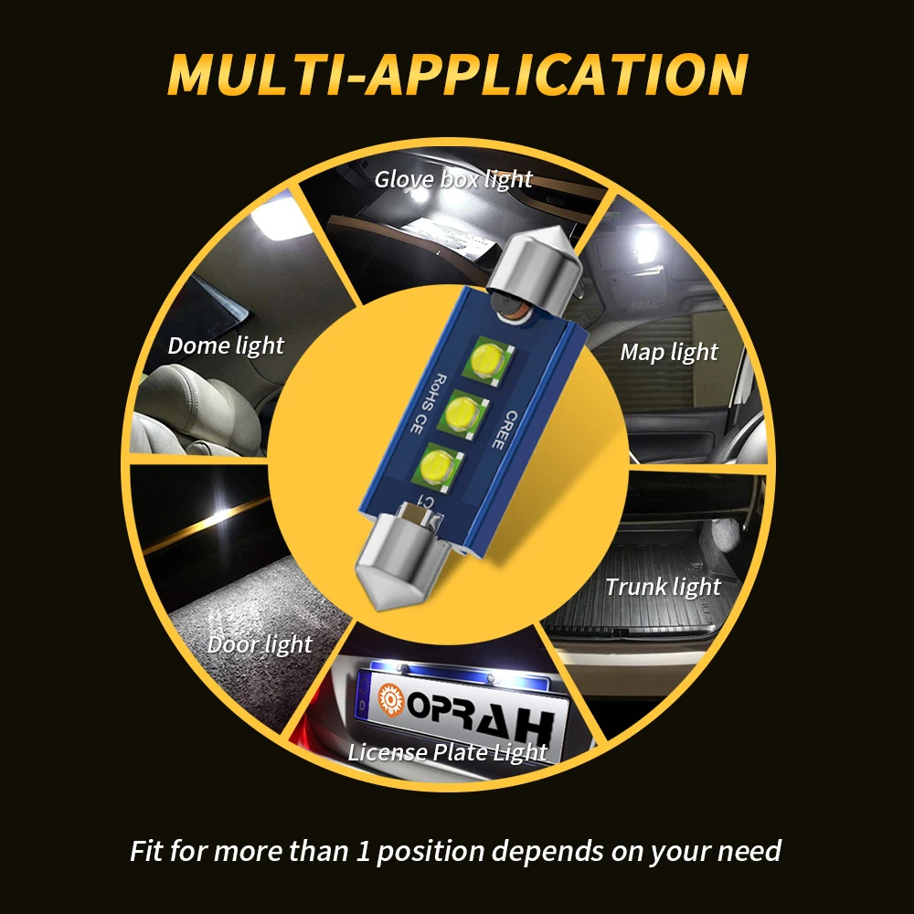 Оригинальная внутренняя лампа для автомобиля C5W модель 31 36 39 41 мм