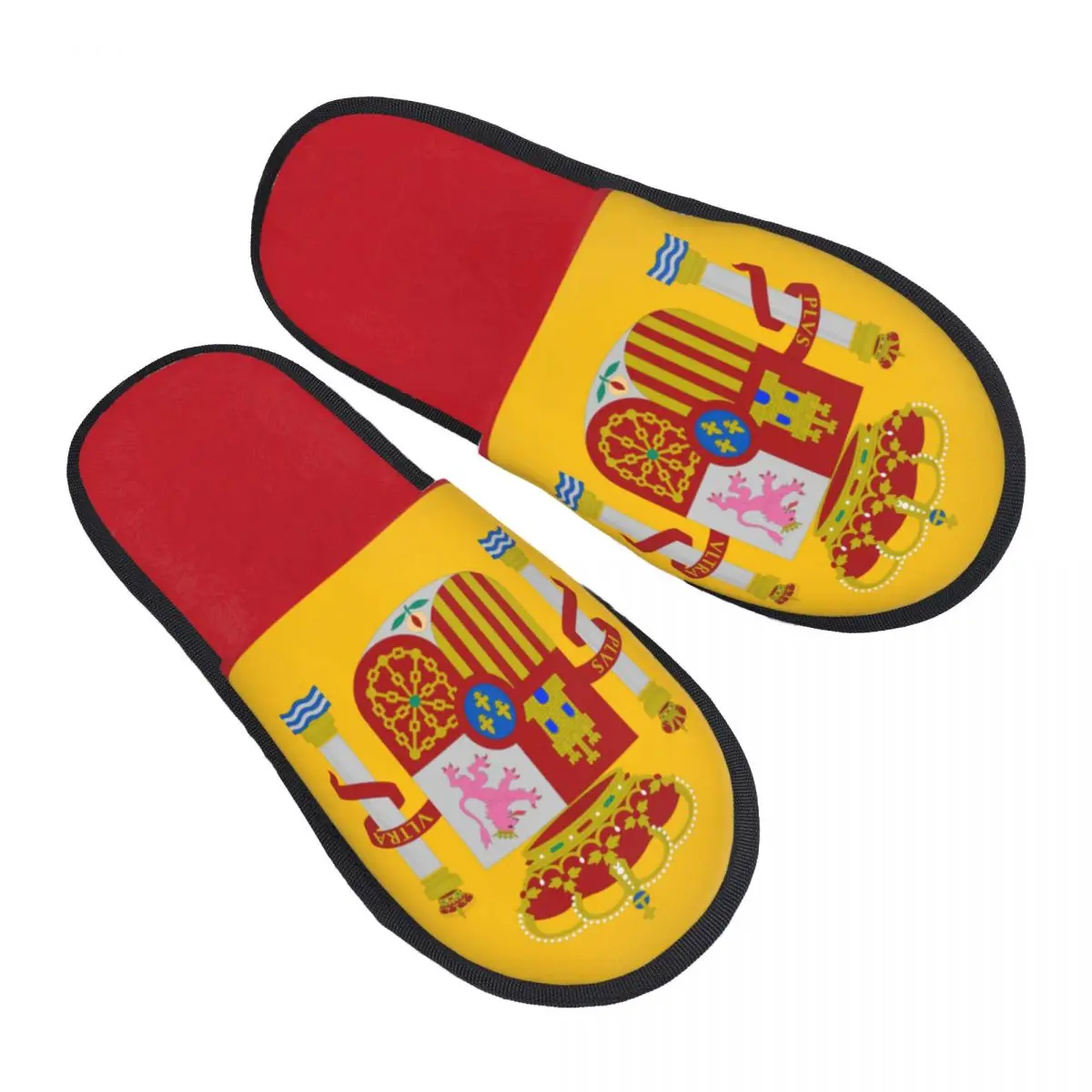

Indoor Flag Of Spain Warm Slippers Winter Home Plush Slippers Fashion Home Soft Fluffy Slippers