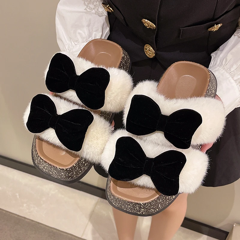 

Сандалии женские на толстой подошве, легкие Нескользящие тапочки с бантом, домашняя Уличная обувь для отдыха, весна 2022