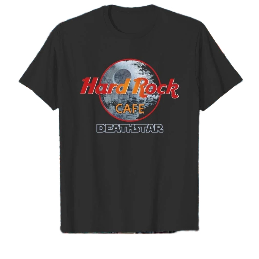 Горячая Мужская футболка Хард Рок кафе Deathstar рубашка женская |