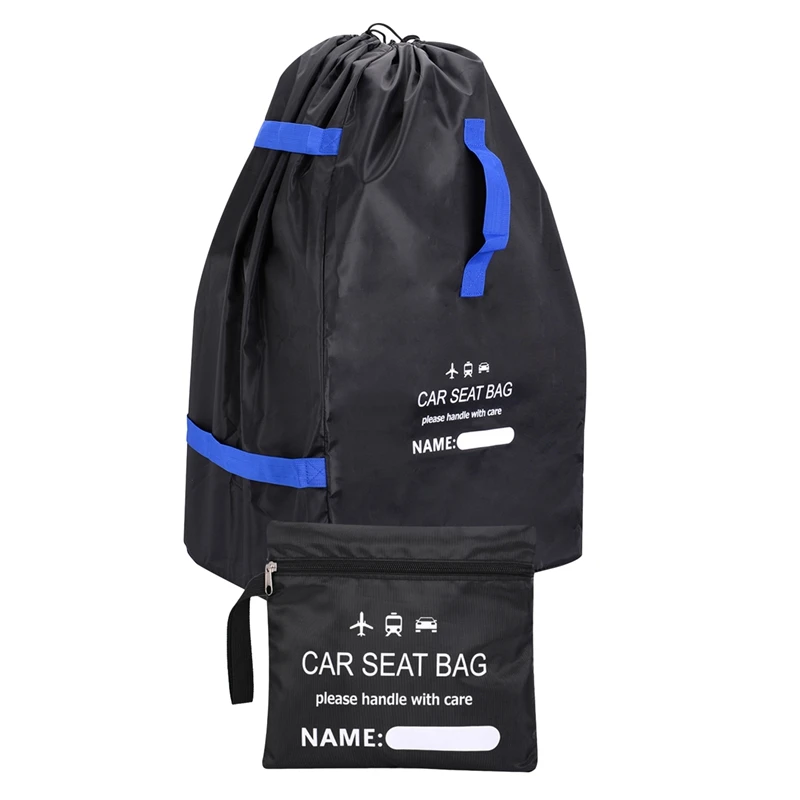 

Car Seat Travel Bag Waterproof Car Seat Booster Backpack Cover Easy Carry with Handle and Adjustable Padded Straps Black