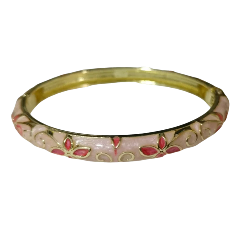 Овальные эмалированные филигранные тонкие браслеты Lucky с четырьмя листочками