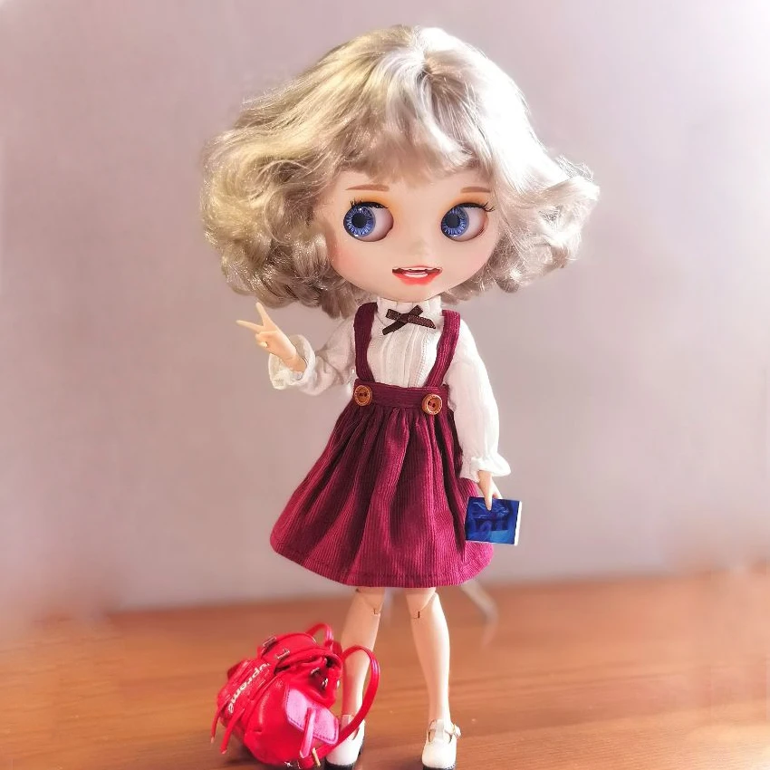 Одежда для куклы Blythe, бейсбольная куртка, штаны для блайз, азон, OB23, OB24, кукольная куртка, рубашка