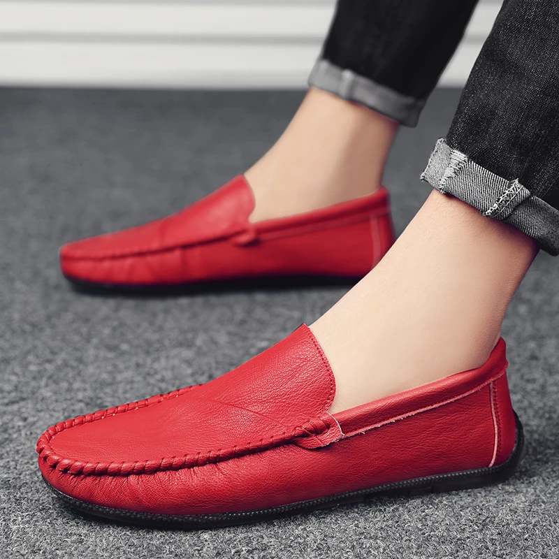 

Italian Luxury Loafers Shoes Men Fashion 2022 New Spring Comfy Men's Flats Moccasins Classic Leather Men Casual Shoes