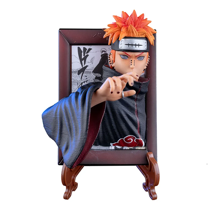 Naruto anime gk dor e konan figuras de ação collectible modelo akatsuki photo frame ornamentos requintados brinquedos presentes para crianças