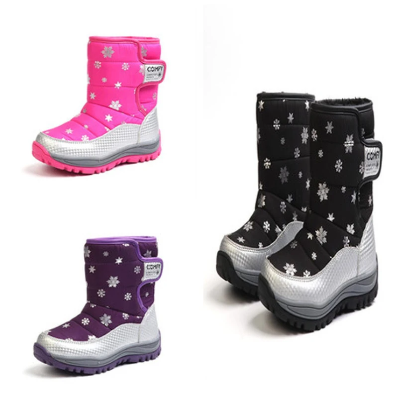 

Boots Waterproof New Girls Russia 2023 Style Children Snow Shoes Snow Boots Winter Boot Kids Children Toddler