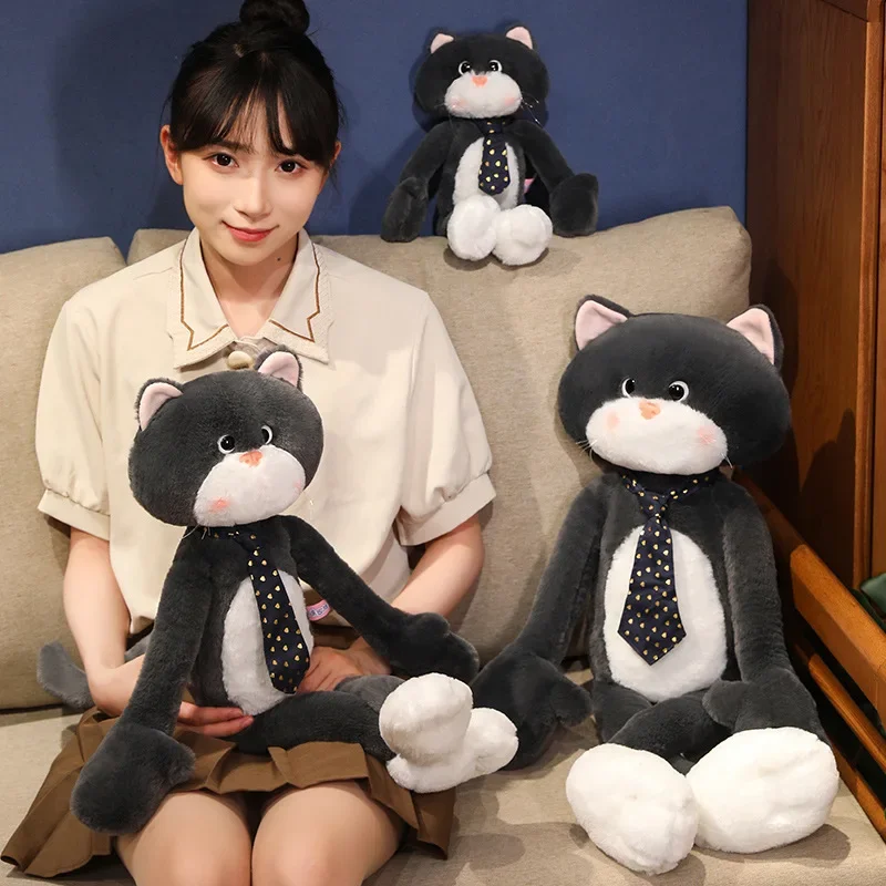 Симпатичная плюшевая игрушка в виде кота с длинными ногами милые мягкие игрушки