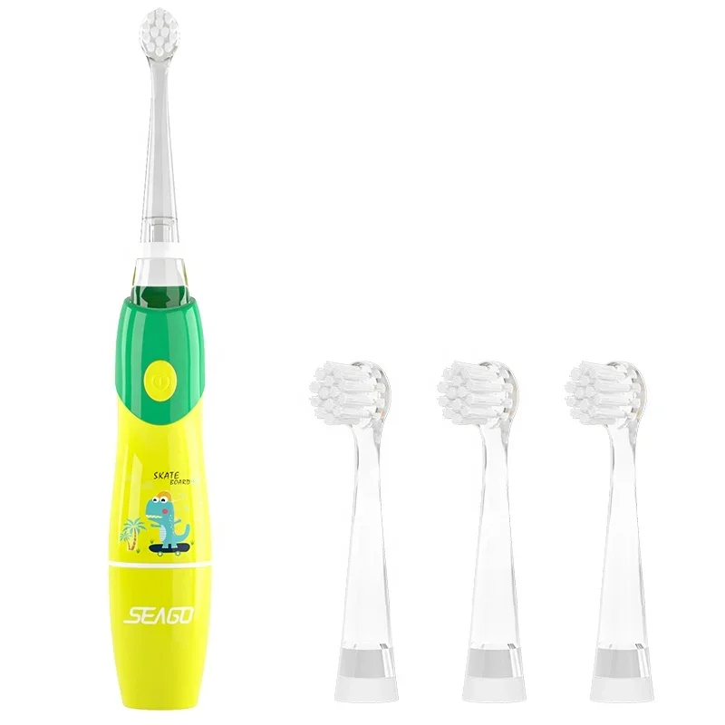 Детская Портативная Ультразвуковая электрическая зубная щетка Seago со