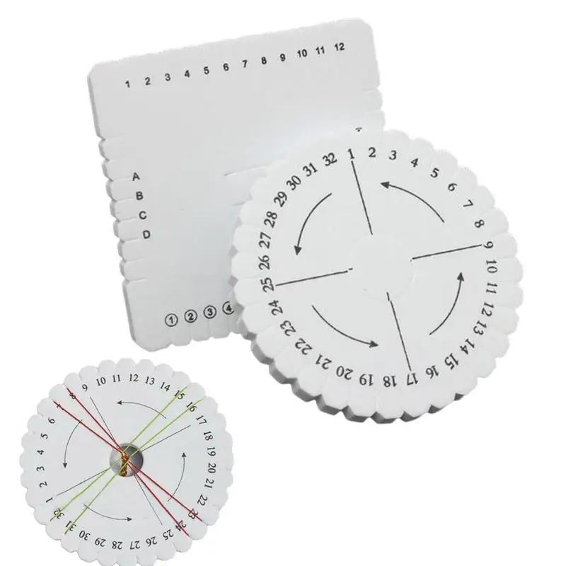 Круглый квадратный плетеный браслет Kumihimo диск лоток Плетеный веревочный узел плетение ювелирный дизайн доска