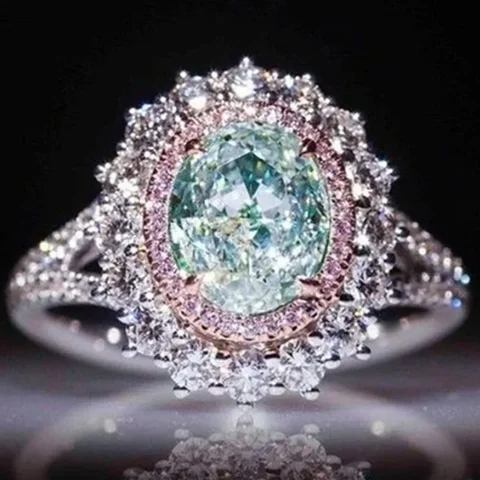 Серебряные кольца с розовым цирконом NovoPublic