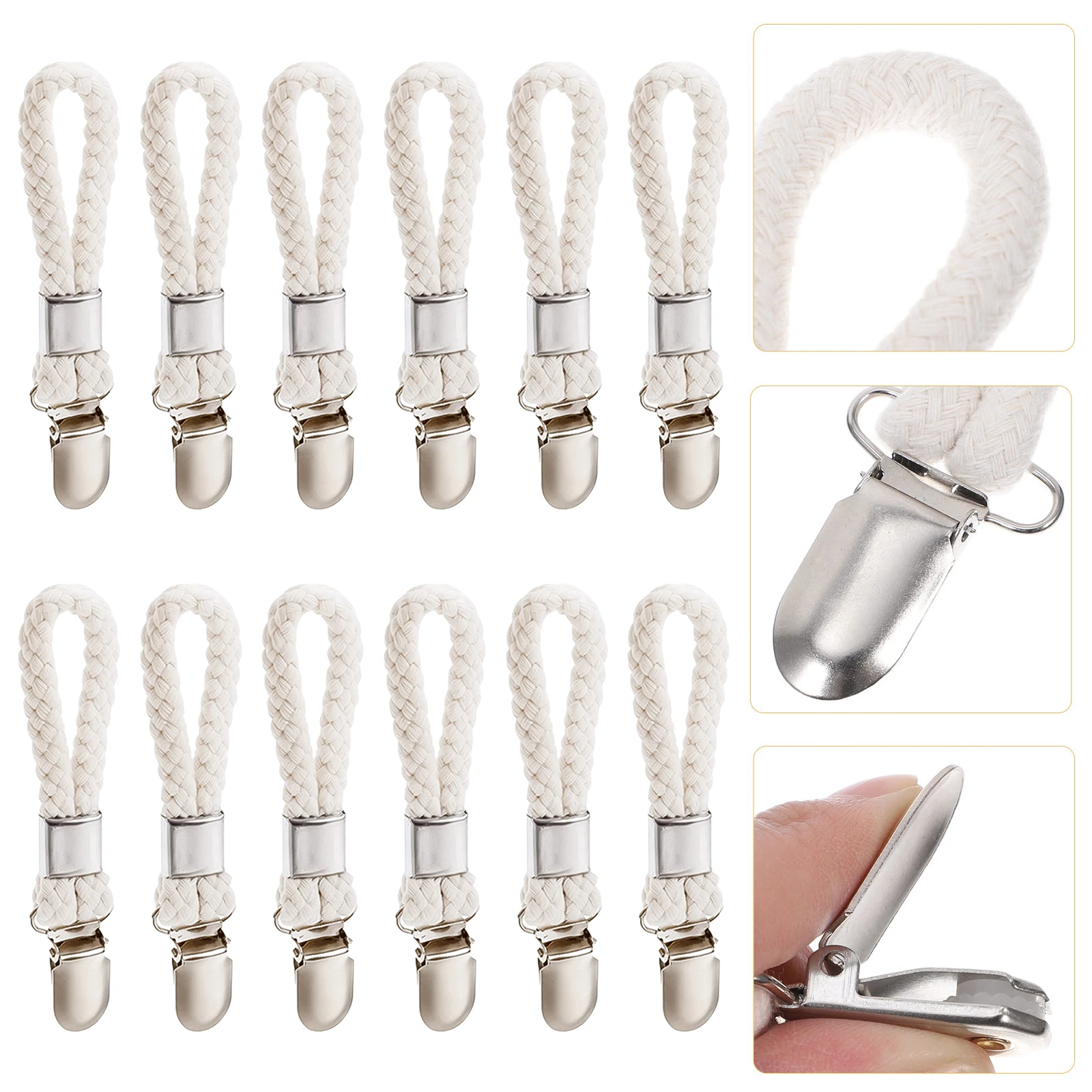 

4/8/12 Pcs Towel Holder, Tea Towel Holder, No Sewing Clip, For Hanging, Beige Hook Save Space And Clean Orderly