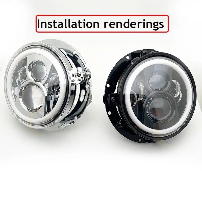 7-дюймовый черный/хромированный круглый адаптер для светодиодной фары Монтажное