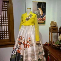hanbok korea original imported fabric mother hanbok wedding toast birthday party dress ladies performance costume