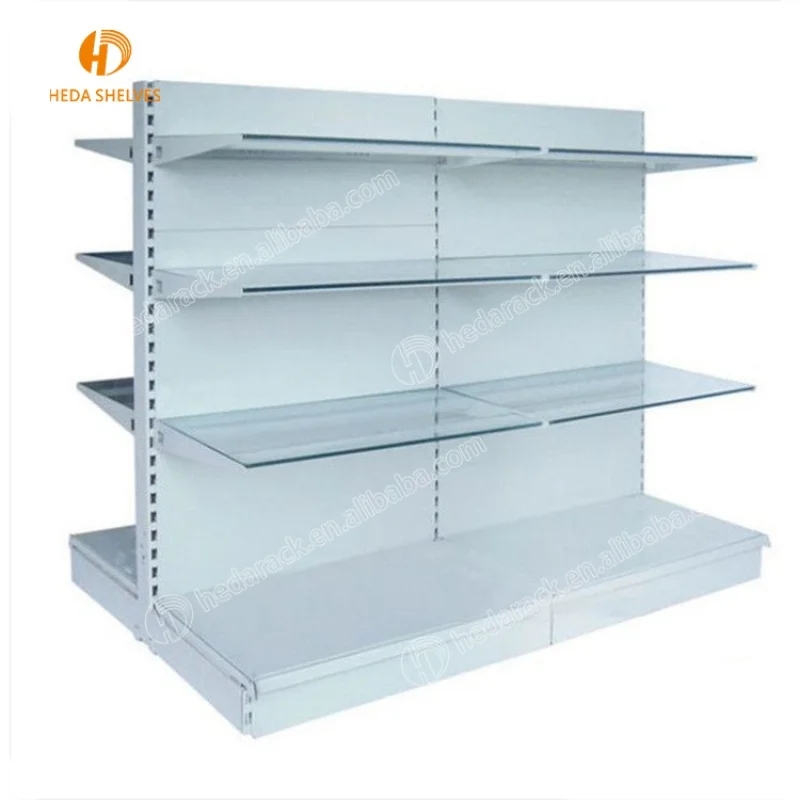 

Swada новый дизайн металлические полки для супермаркета со стеклянным ламинатом