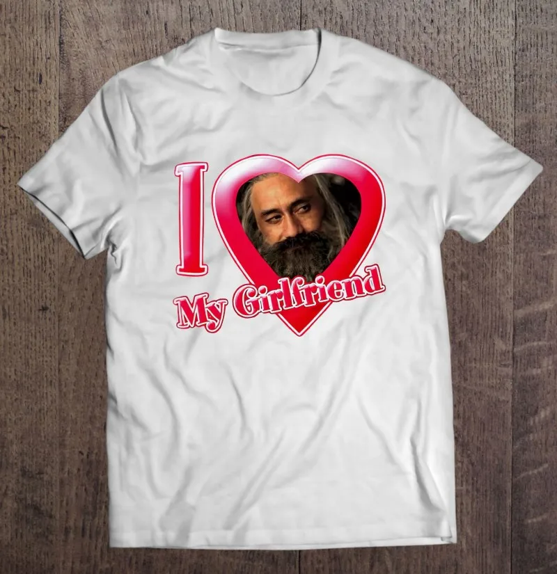 

Мужская футболка оверсайз с надписью «I Love My Girl»