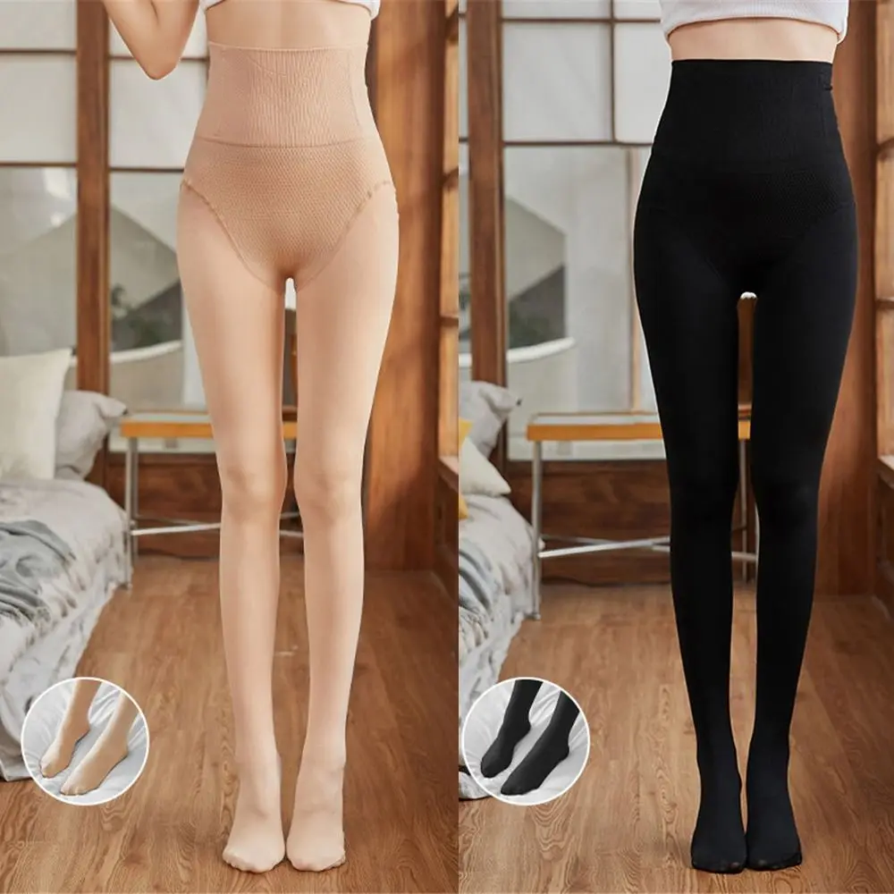 

Keep Warm Bare Leg Artifact Water Light Pants Plus Velvet Stockings One-Piece Pants Safety Pants Women Leggings