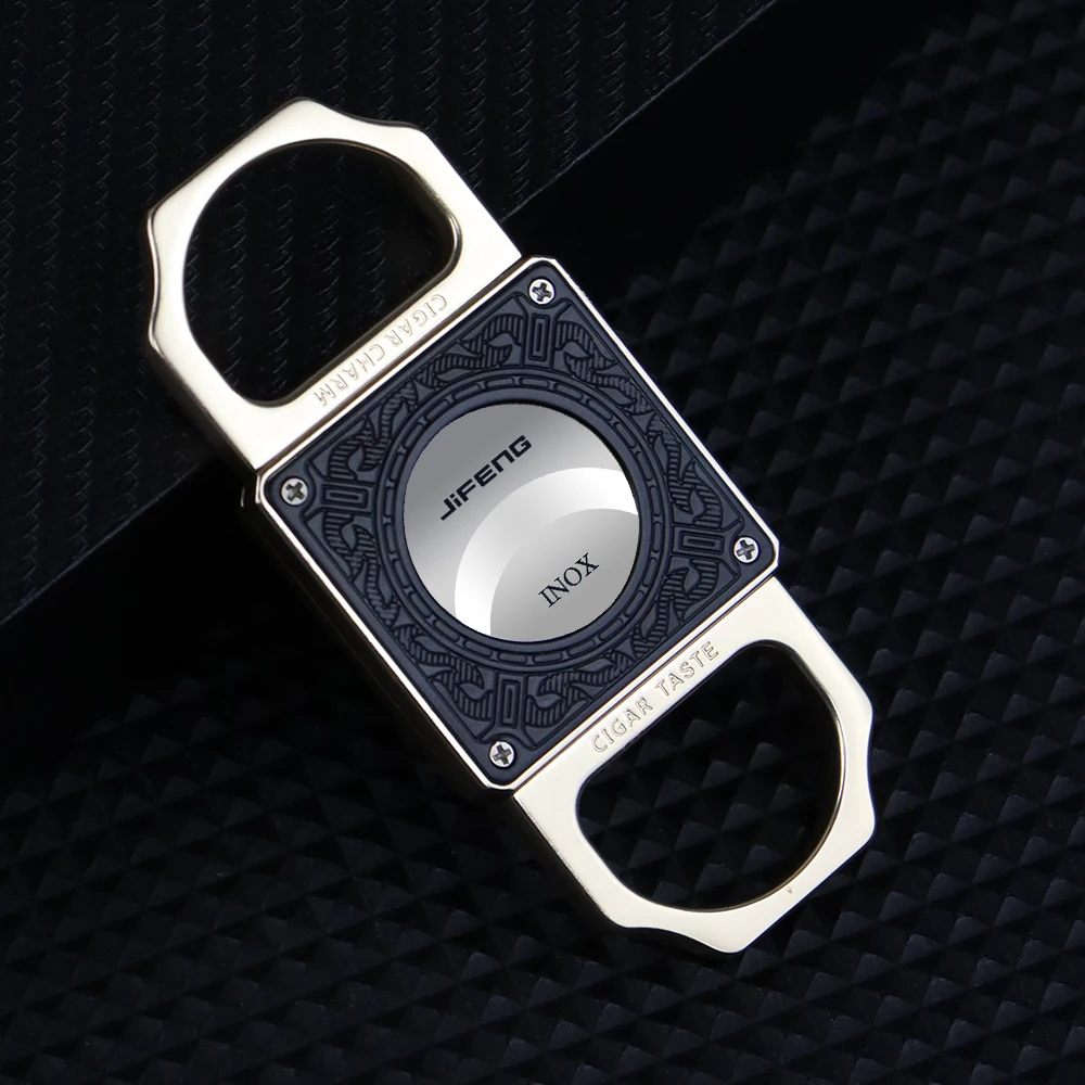 

Stainless Steel Cigar Cutter Sharp Cigar Guillotine Scissors Portable Dual Blades Tobacco Cigar Accessories Cigar Cutter CT-034