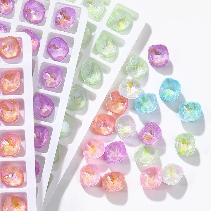 10 мм квадратные стеклянные стразы оптом оптовая продажа блестящие кристаллы