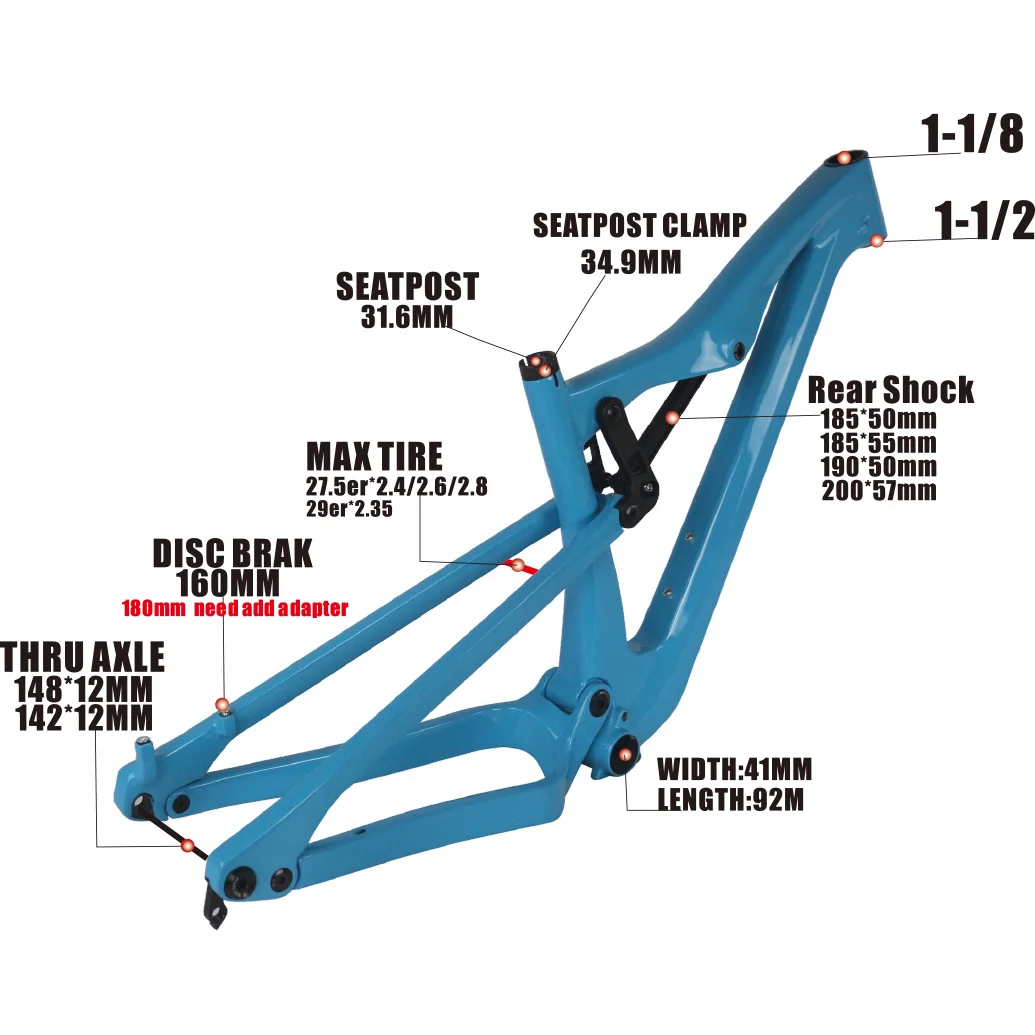 Полная подвесная рама для горного велосипеда